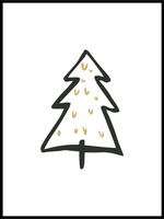 Minimalistisk Juletre - juleplakat - Plakatbar.no