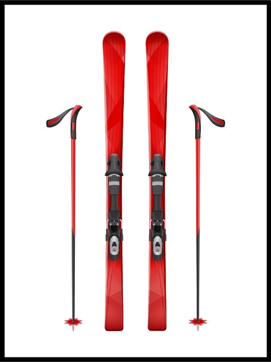 Minimalistisk skiplakat - til hytta - Plakatbar.no