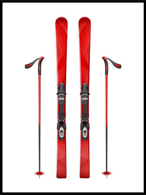 Minimalistisk skiplakat - til hytta - Plakatbar.no