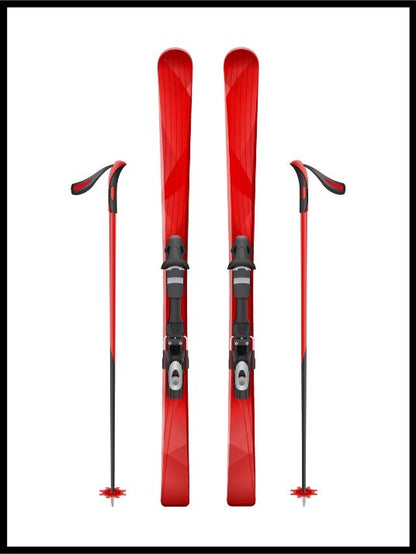 Minimalistisk skiplakat - til hytta - Plakatbar.no