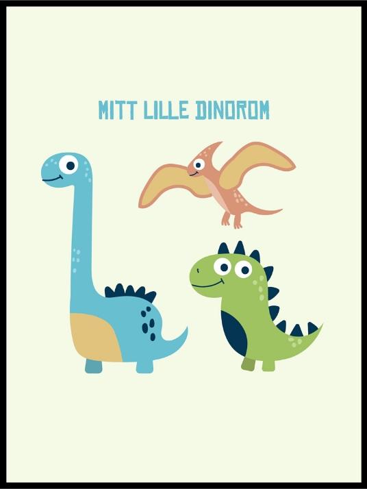 Mitt dinorom poster - Plakatbar.no