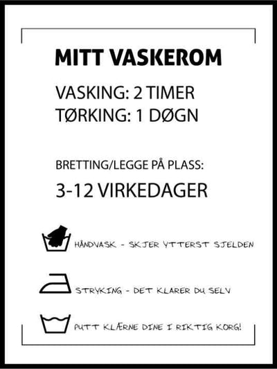 Mitt vaskerom - morsom plakat - Hvit bakgrunn - Plakatbar.no
