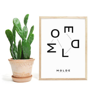 Molde i Møre og Romsdal - Eksklusiv og tidløs plakat - Plakatbar.no