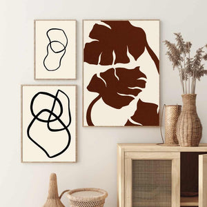 Monstera Brown Poster - Plakatbar.no