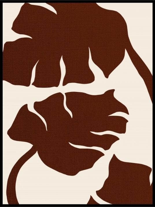 Monstera Brown Poster