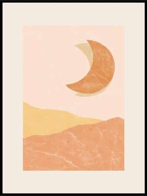 Moon Landscape - Boho Plakat - Plakatbar.no