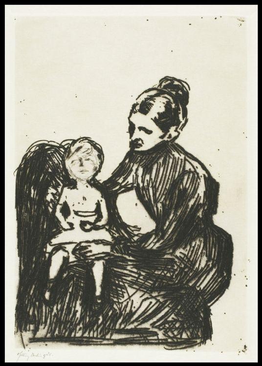 Mor og grædende barn, Edvard Munch - Plakat