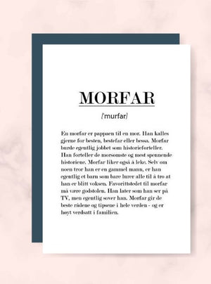 Morfar kort - Plakatbar.no
