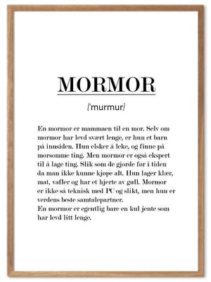 Mormor poster - Plakatbar.no