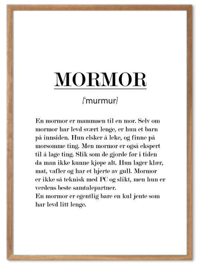Mormor poster - Plakatbar.no