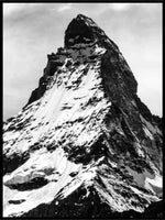 Mountain - Black and Grey poster - Plakatbar.no