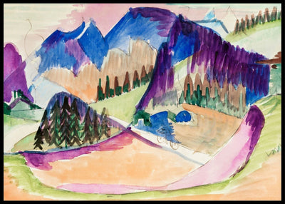 Mountain Landscape, Ernst Ludwig Kirchner - Plakat - Plakatbar.no