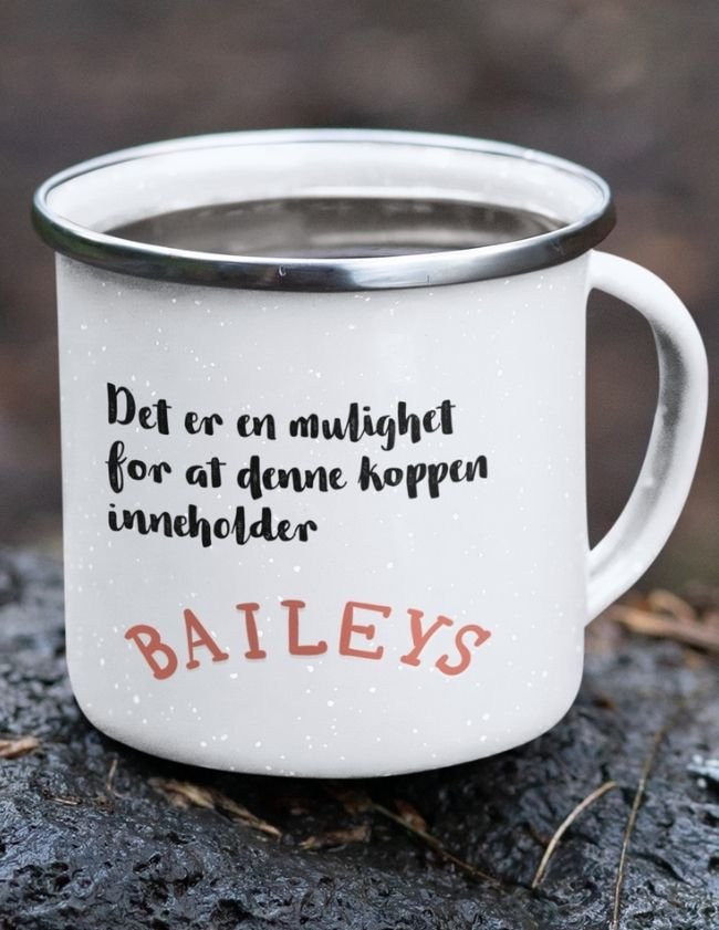 Opportunity for Baileys - Enamel cup with silver rim