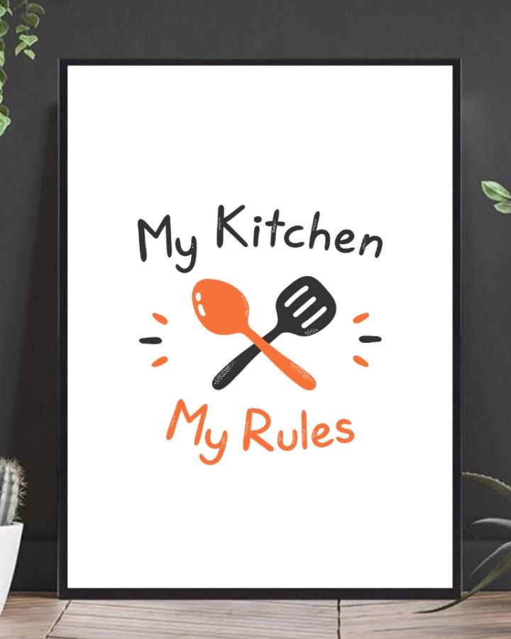 My Kitchen My Rules - Poster - Plakatbar.no