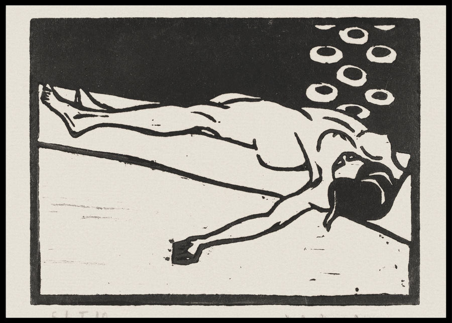 Naked woman posing sensually, Ernst Ludwig Kirchner - Plakat