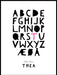 Navneplakat Alfabet - En flott og personlig plakat med rosa stempel - Plakatbar.no