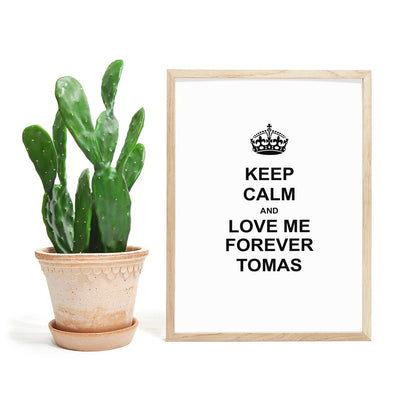 Navneplakat for kjærester - Morsom gave - Plakatbar.no