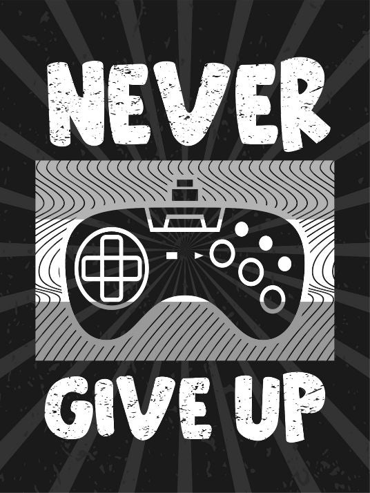 Never give up - Plakatbar.no