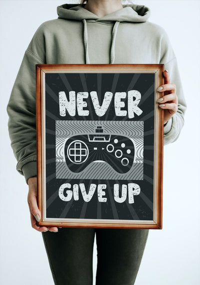 Never give up - Plakatbar.no