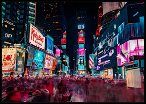 New York om natten poster - Plakatbar.no