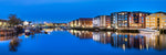 Nidelva i Trondheim - panorama lerret - Plakatbar.no