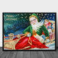Nissen på sleden- Gammeldags juleplakat - Plakatbar.no