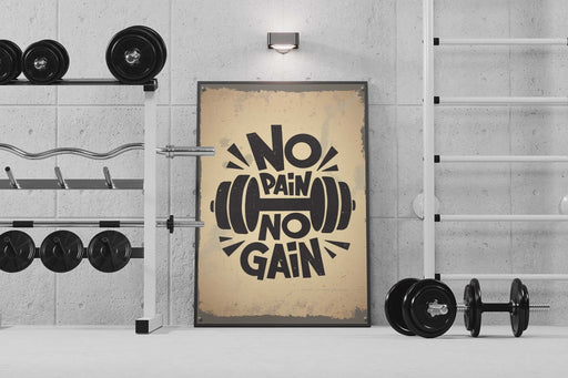 No pain no gain - Gymplakat - Plakatbar.no