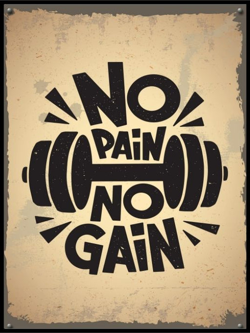 No pain no gain - Gymplakat - Plakatbar.no