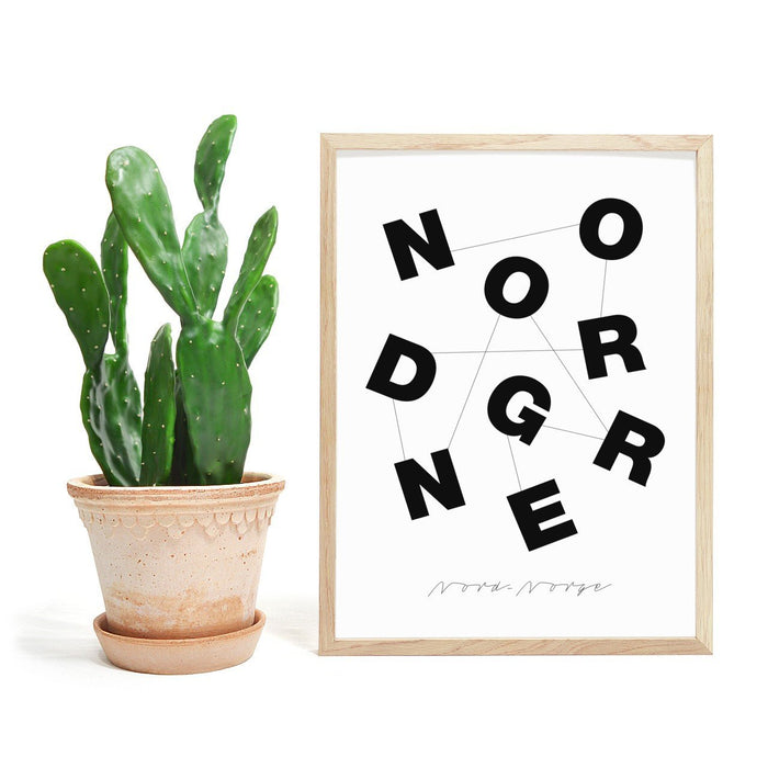 Nord-Norge - Typografi Plakat - Plakatbar.no