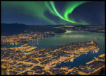 Nordlys over Bergen - Plakat - Plakatbar.no