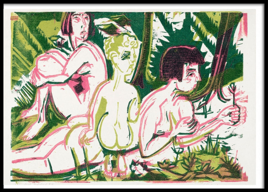 Nude woman with a child, Ernst Ludwig Kirchner - Plakat