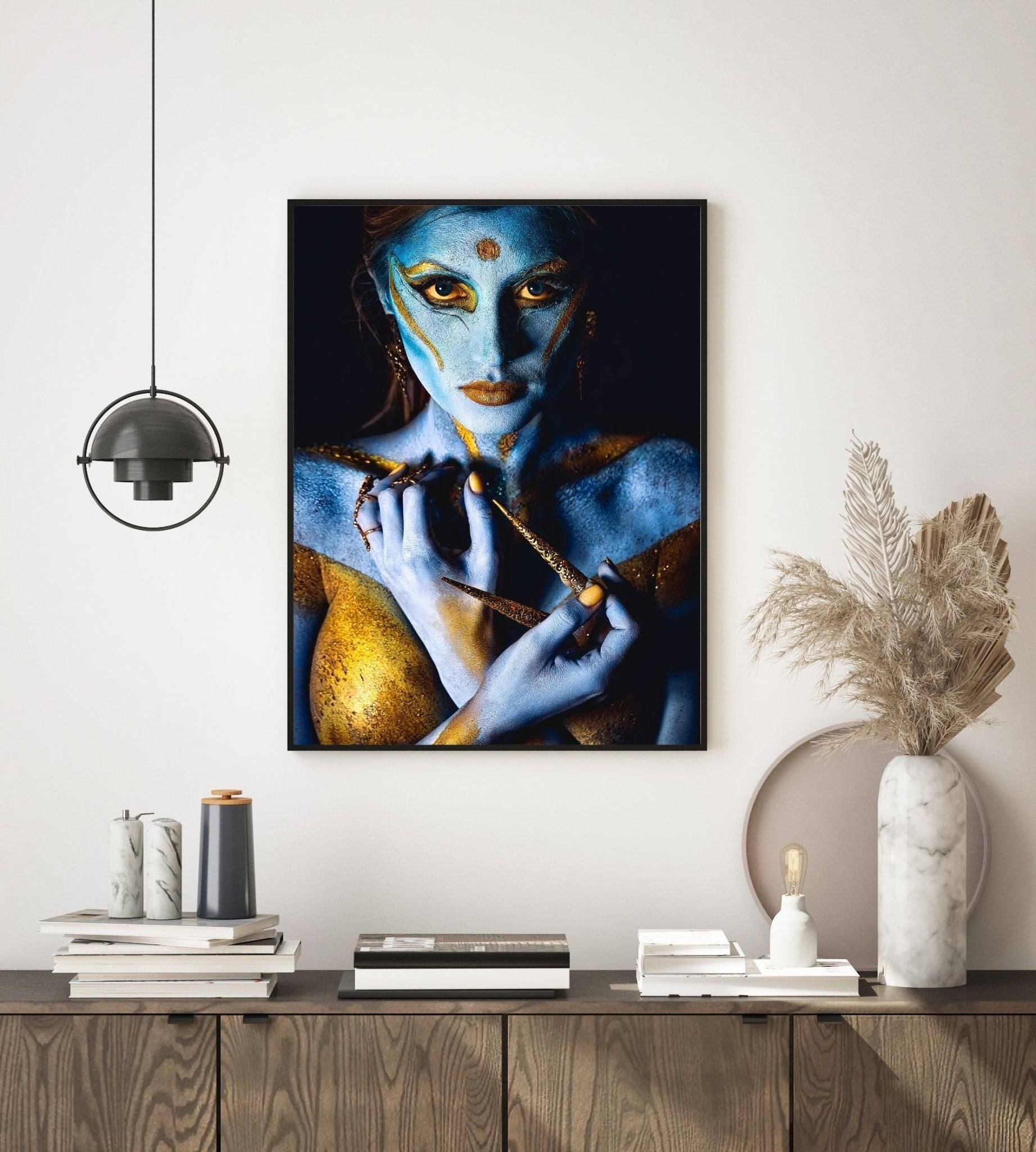 Of gold and blue poster - Plakatbar.no