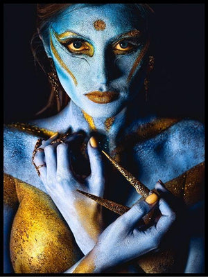 Of gold and blue poster - Plakatbar.no