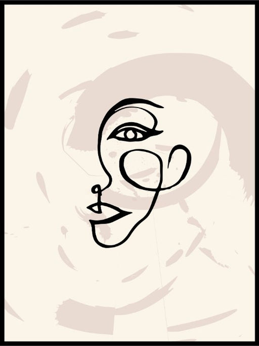 One Line Woman Sketch Boho Poster - Plakatbar.no