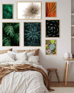 Orange flames - Botanisk Plakat - Plakatbar.no