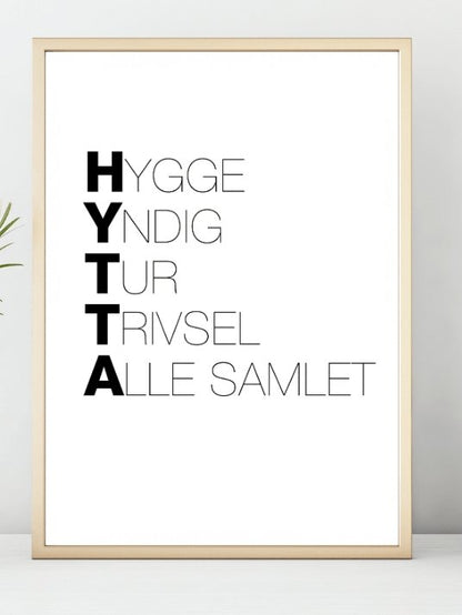 Ordplakat til hytta - Plakatbar.no