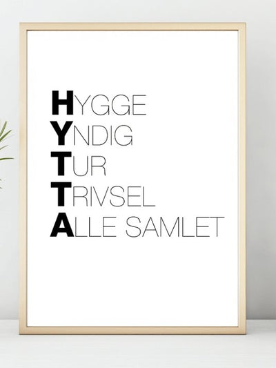 Ordplakat til hytta - Plakatbar.no