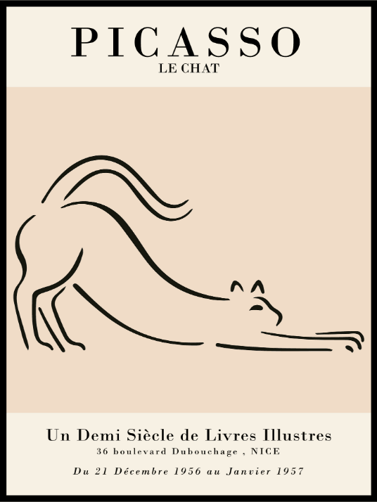 Pablo Picasso Cat - Poster