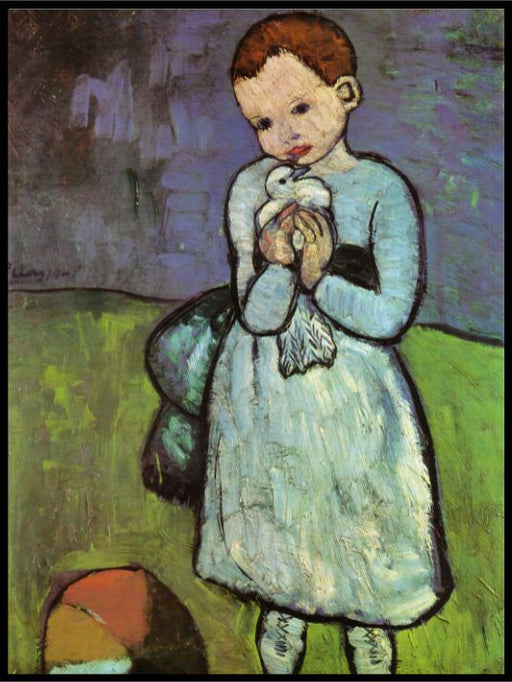 Pablo Picasso - Child Holding a Dove - Plakat eller lerret - Plakatbar.no