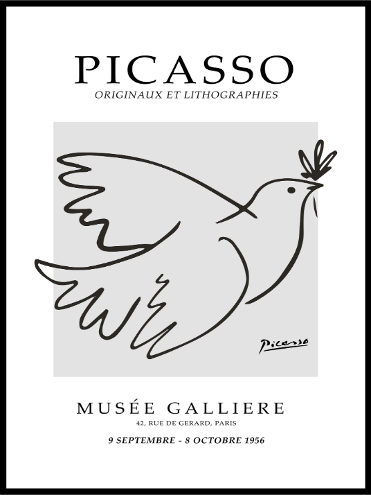 Pablo Picasso Dove - Poster