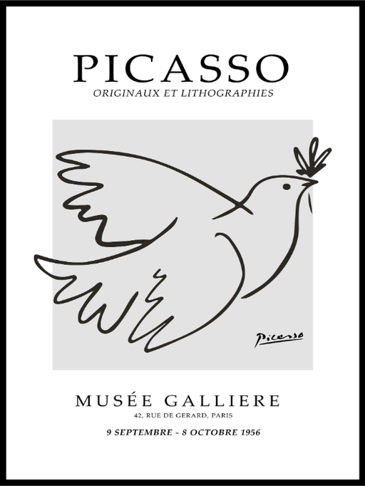 Pablo Picasso Dove - Plakat - Plakatbar.no