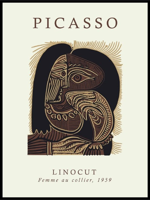 Pablo Picasso Female Potrait - Poster - Plakatbar.no