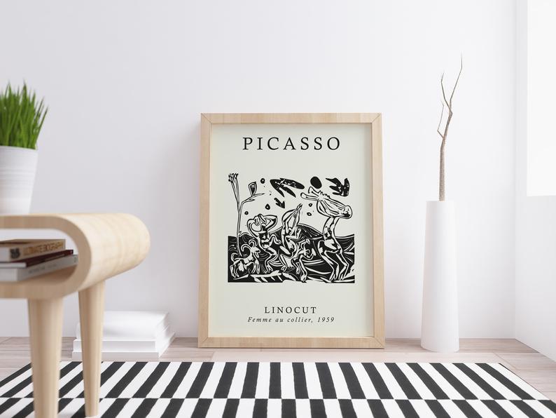 Pablo Picasso La Femme au collier - Plakat - Plakatbar.no