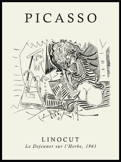 Pablo Picasso Le Déjeuner sur l'herbe - Plakat - Plakatbar.no