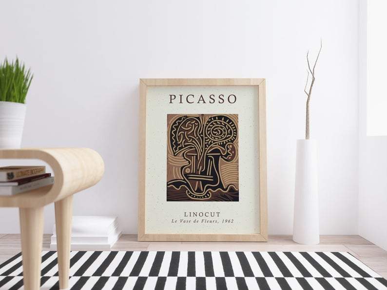 Pablo Picasso Le Vase de Fleurs - Plakat - Plakatbar.no