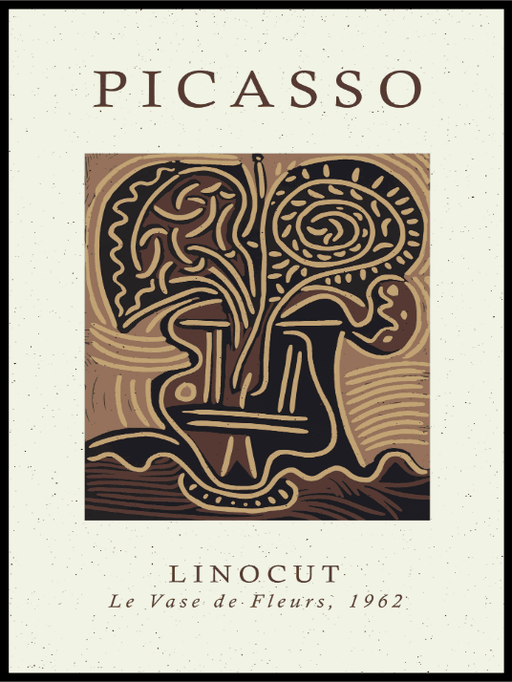 Pablo Picasso Le Vase de Fleurs - Plakat - Plakatbar.no