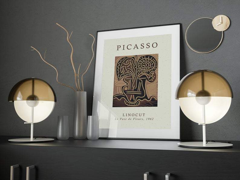 Pablo Picasso Le Vase de Fleurs - Plakat - Plakatbar.no