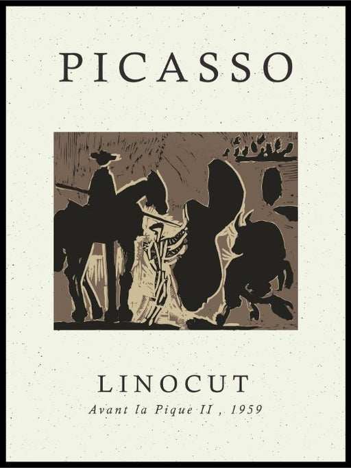 Pablo Picasso Surreal Linocut - Plakat - Plakatbar.no
