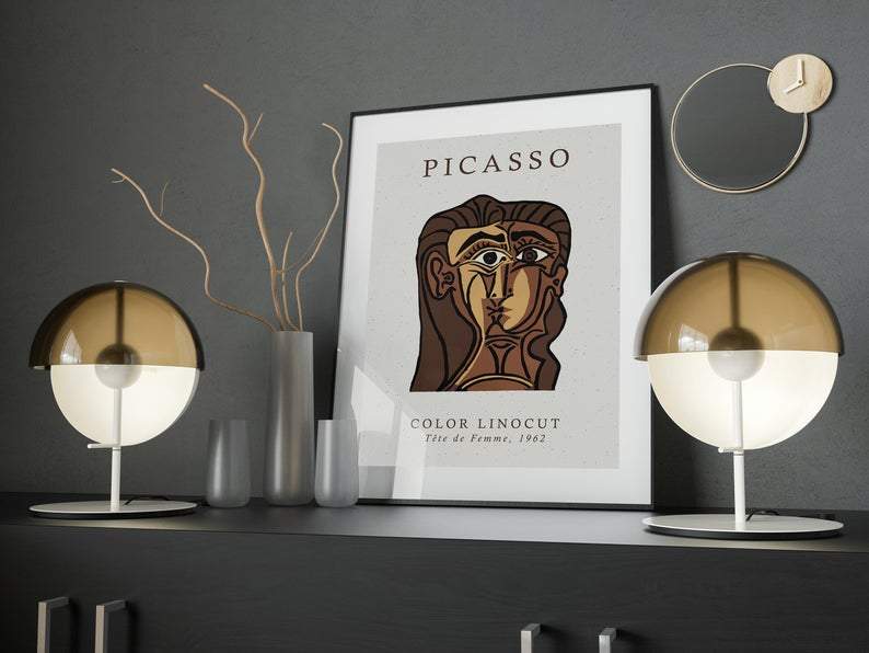 Pablo Picasso Tête de Femme Poster - Plakatbar.no