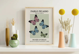 Pablo Picasso - The Butterfly - Plakat og lerret - Plakatbar.no